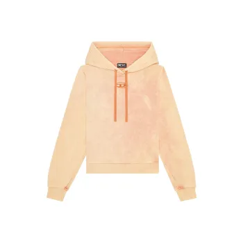 DIESEL Logo Plaque Washed-effect Hoodie