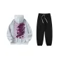 Light Gray Top Black Bottom Pants