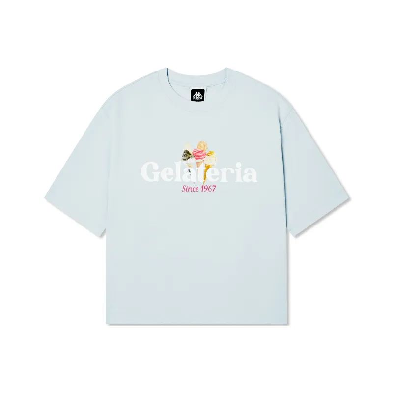Kappa Summer T Shirt Women's Sea Salt Blue-0
