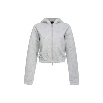 PINKO Cropped Jersey Hoodie