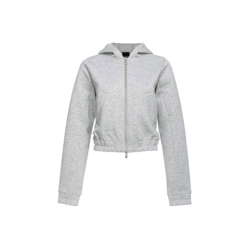 PINKO Cropped Jersey Hoodie-0
