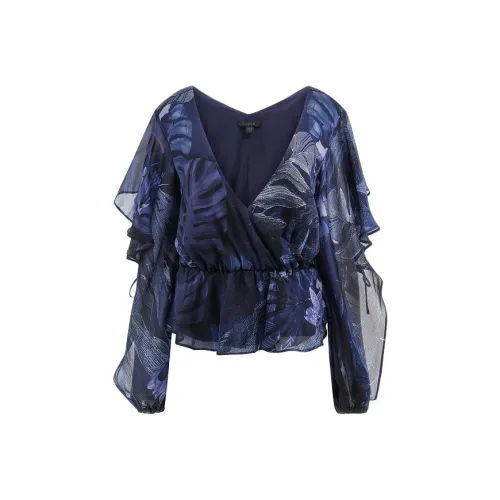 GUESS Chiffon Shirts Women's Dark Blue