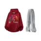 Burgundy+Gray Pants