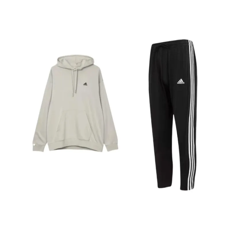 Adidas Logo Sweat Hoodie Sweatshirt Set Men's-0