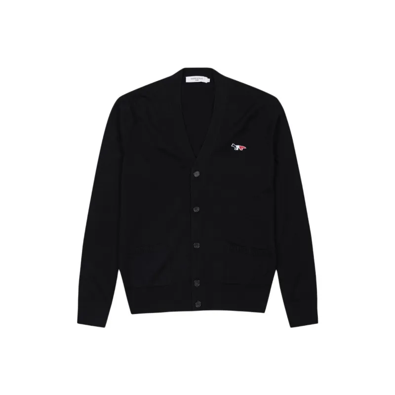 Maison Kitsune Tricolor Fox Patch Cardigan-0
