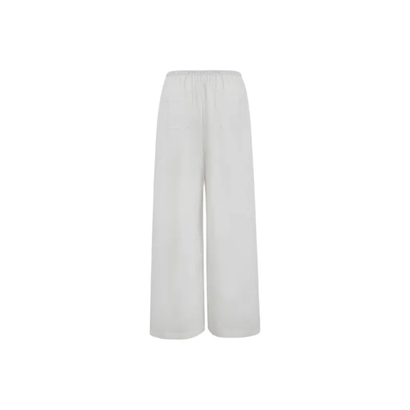 URBAN REVIVO Casual Pants Women's Raw White-1
