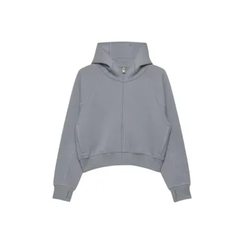 ARITZIA Golden FormaFleeceTM Oxygen Hi- Hip Zip Hoodie Sweatshirt Women's Shady Blue