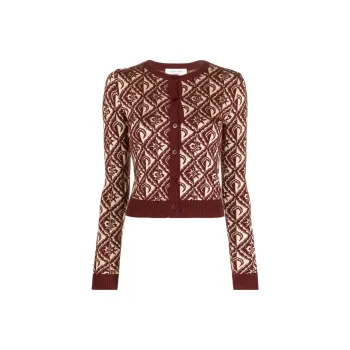 marine serre Moon Diamant Jacquard Cardigan