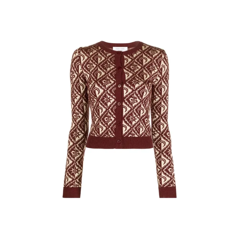 marine serre Moon Diamant Jacquard Cardigan-0