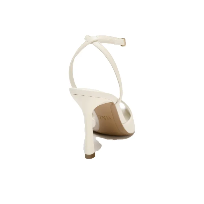 ZARA Slim Heel High Heels 10.5cm Women's White-3