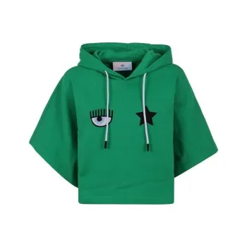 CHIARA FERRAGNI Eye like Motif Cropped Hoodie