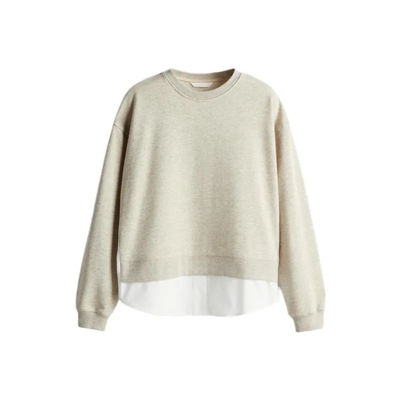 H&M Sweatshirt Women's Mixed Beige-0
