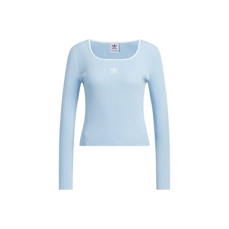 Adidas Originals ADICOLOR FW24 LS SWEATER Knitwear Women's Pink Blue-0
