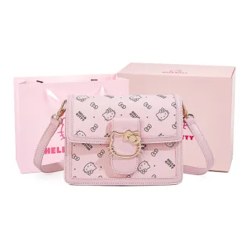 MESUCA ×Sanrio Collaboration Kitty Series PU Crossbody Bag, Shoulder Bag Women's Pink