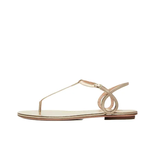 AQUAZZURA Almost Bare One Strap Sandals Women's Gold