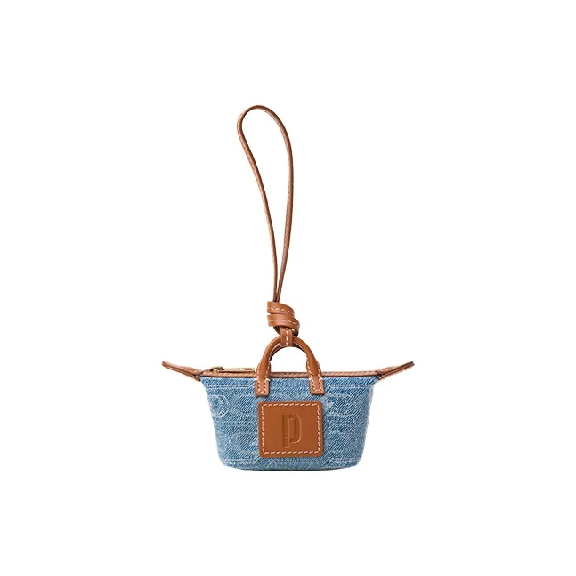 PECO Fabric Bag Attachment Earphone Case Unisex Denim Blue-0
