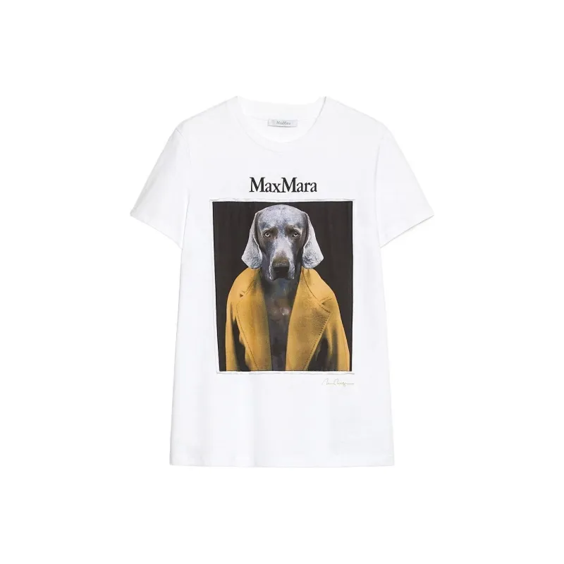 MaxMara Logo Printed Crewneck T Shirt-0