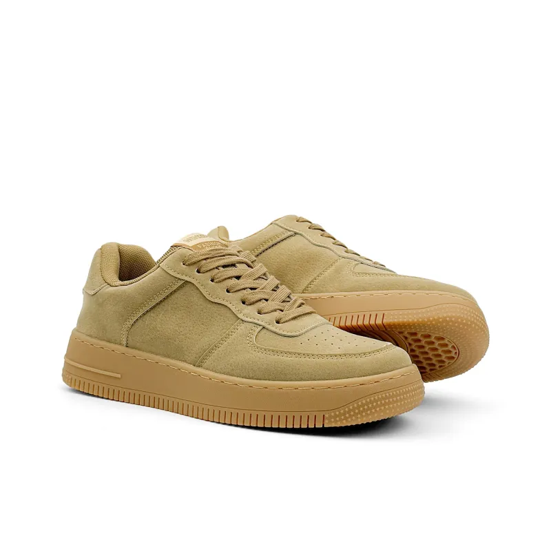 Mengsai Anti Slip Wear Resistant Low Top Skateboard Shoes Men's Wheat-4