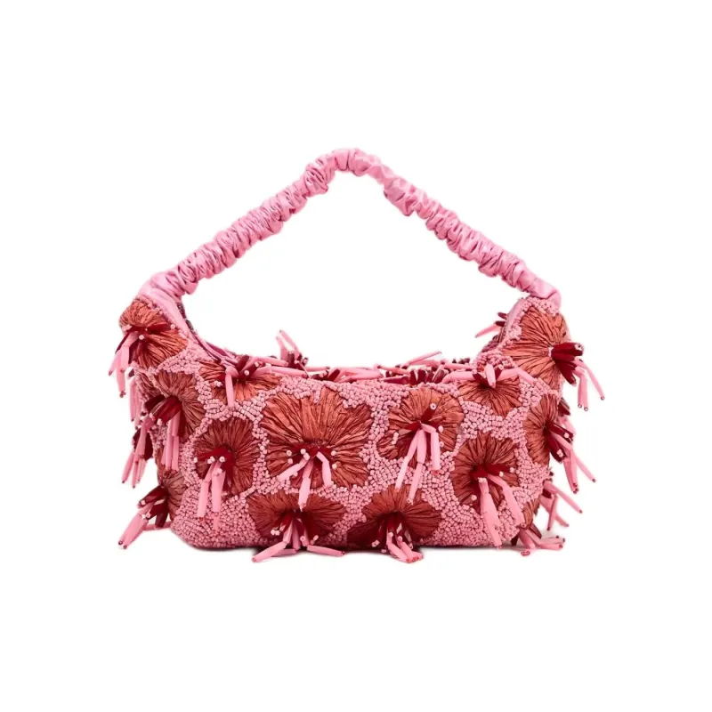 ZARA Polyester Bucket Bag Handbag Trumpets Women's Pink-0