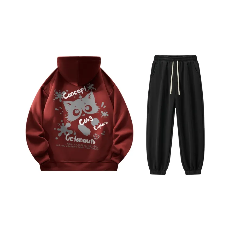 Small Columns Under The Sea Sweatshirt Set Unisex-8