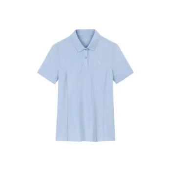 Anta Variety Training Collection Polo Shirt Women's Aqua Sky Blue