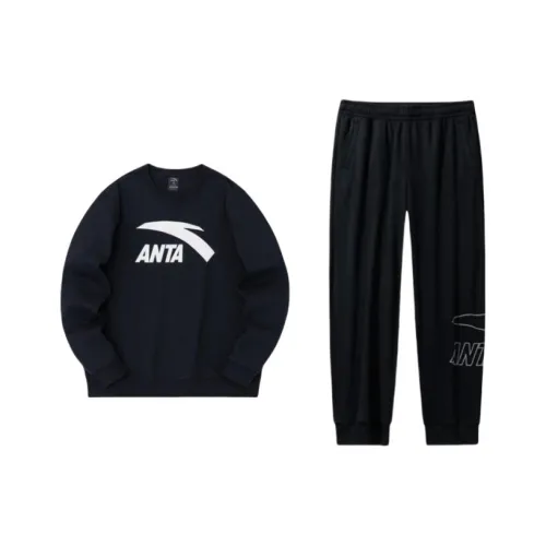 Anta Sweatshirt Set Unisex Basic Black