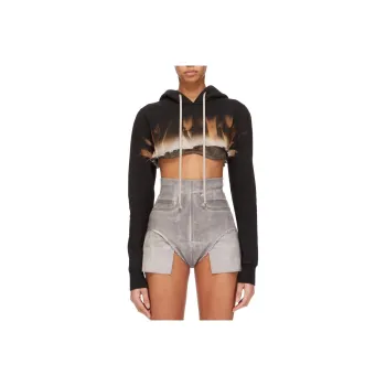 Rick Owens DRKSHDW Cropped Hoodie