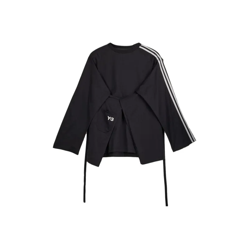 Adidas Y-3 Sail Closure Long Sleeve Tee Black-0