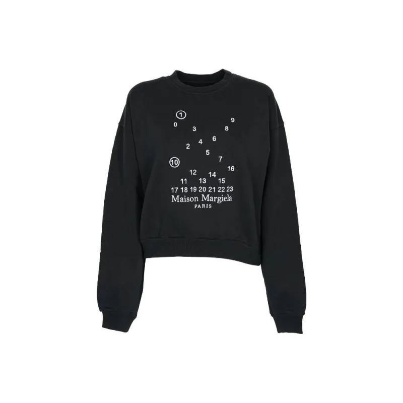 Maison Margiela Numbers motif Cotton Sweatshirt-0