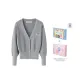 Gray, Pearl Button Sweater (Gift Box Set)