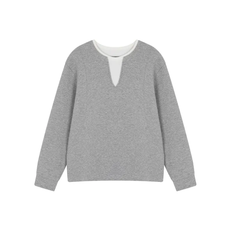 IHIMI Sweatshirt Women's Medium Gray-0