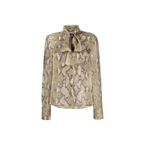 Stella McCartney Python Printed Pussybow Shirt