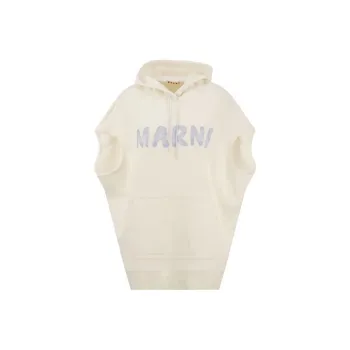 MARNI Logo print Short sleeve Hoodie
