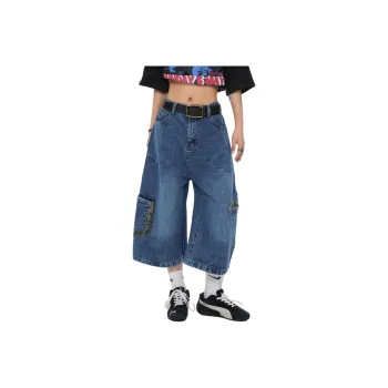 NEVER RULE Denim Shorts Unisex