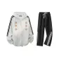 White Heather Gray Top Black Pants