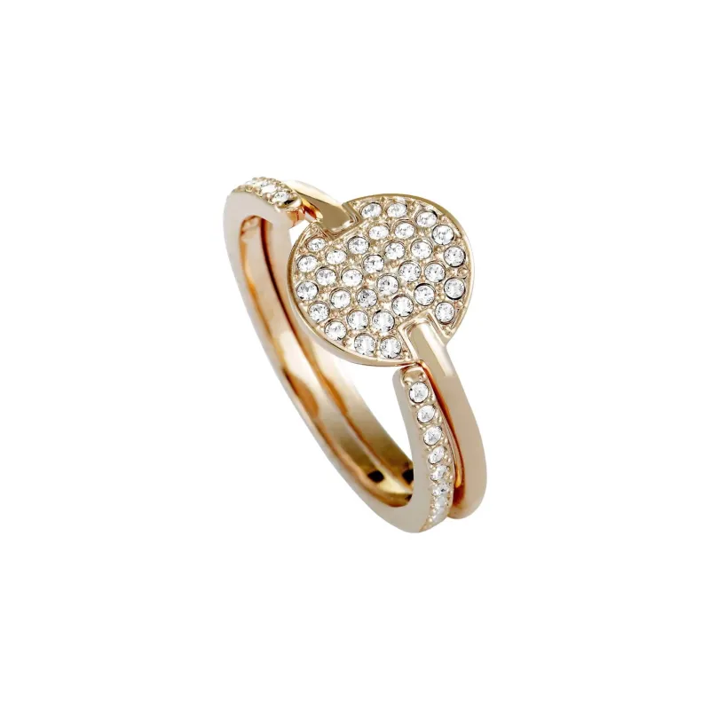 Swarovski 14K Gold Ginger Crystal Rings Set Of Three-0