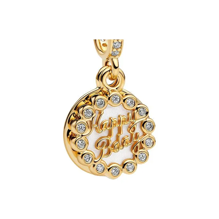 Pandora Gold Plated, Copper Silver, Alloy, Cubic Zirconia, Imitation Shell Accessories Unisex Gold-1