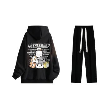 LA'T.WEEKEND Sweatshirt Set Unisex