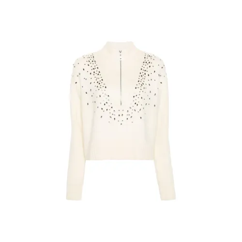 PINKO Bombay Embellished Half Zipped Jumper