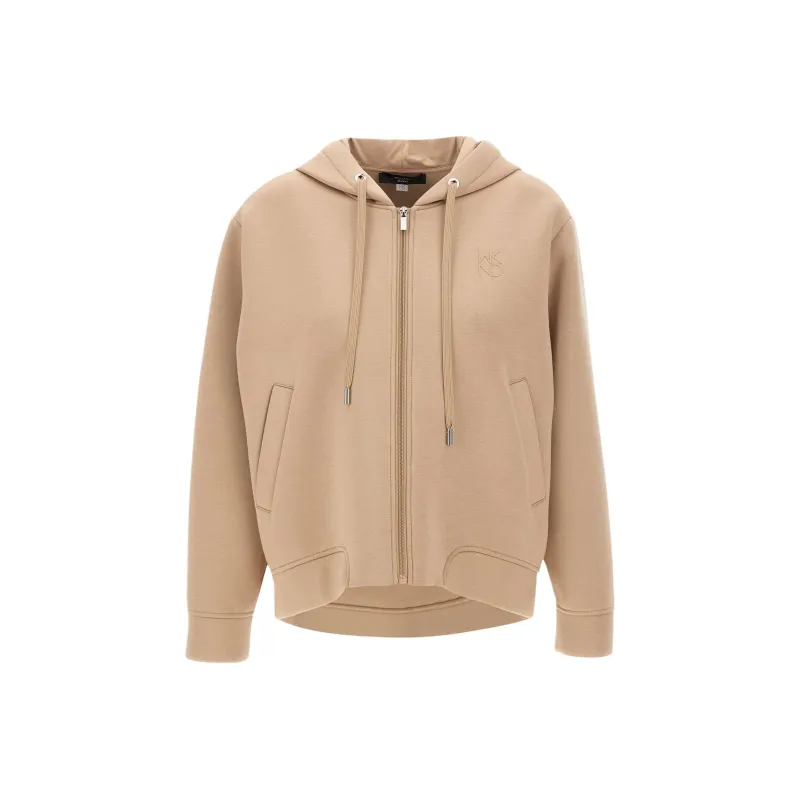 WEEKEND MaxMara Zip Up Drawstring Hoodie-0