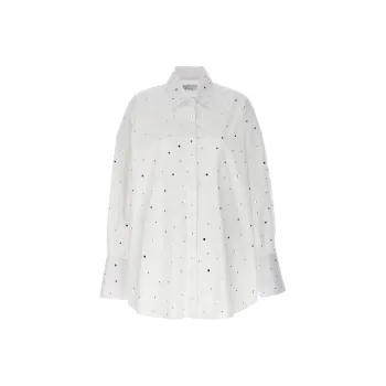 GIUSEPPE DI MORABITO Rhinestone embellished Poplin Shirt
