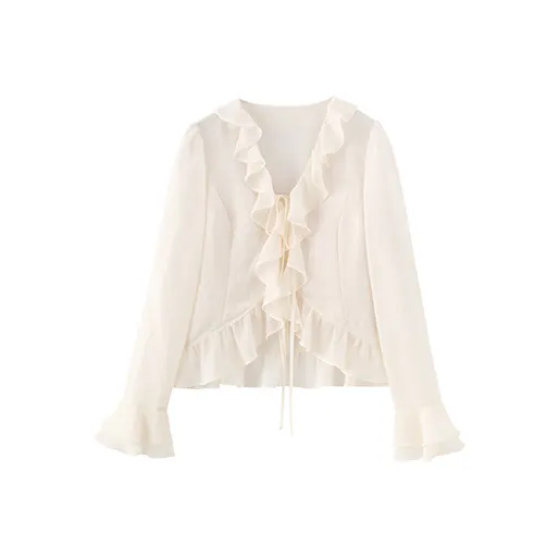 Miss Chipmunk Chiffon Shirts Women's Pearl Pink-0