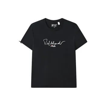 FILA Drop Shoulder Sleeve T Shirt Women's Jet Black