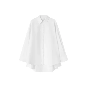 JIL SANDER Cut Out Detailed Long Sleeved Shirt