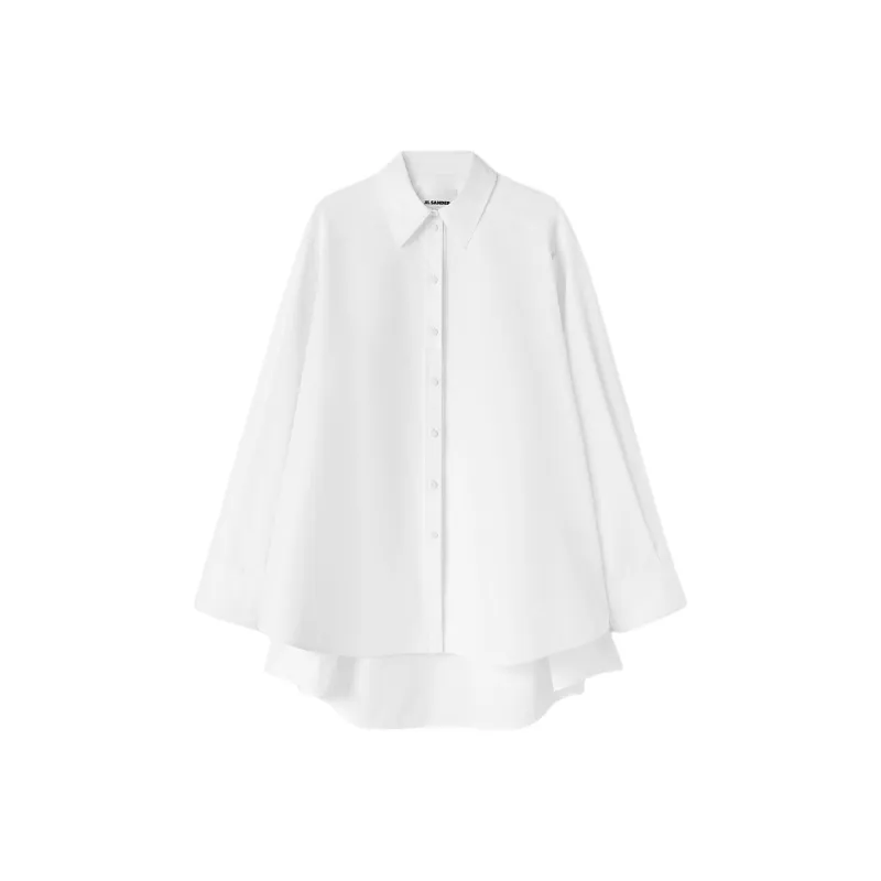 JIL SANDER Cut Out Detailed Long Sleeved Shirt-0