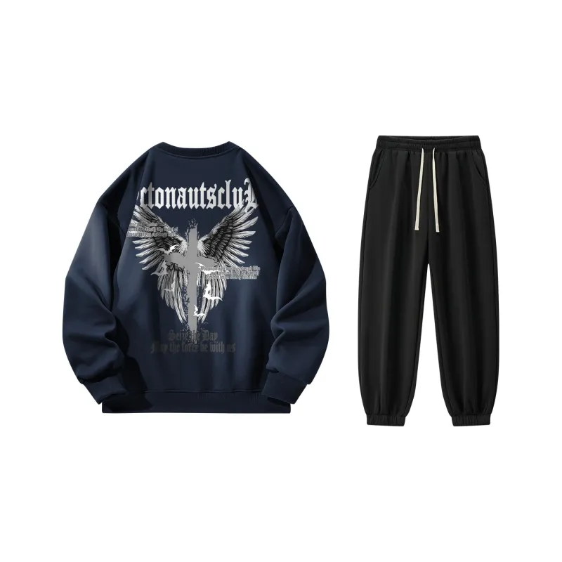 Small Columns Under The Sea Sweatshirt Set Unisex-2
