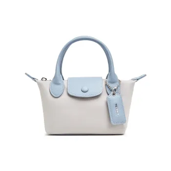 Teenmix Fabric Dumpling Bag, One Shoulder Handbag Small Size Women's Light Blue