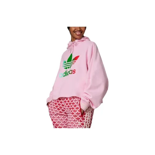 Adidas Originals SS23 Adicolor 70s Retro Series Sweatshirts Women's Pink