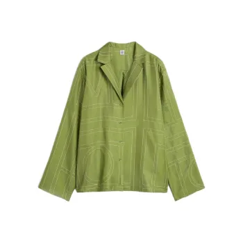 TOTEME Monogram Detailed Long Sleeved Shirt