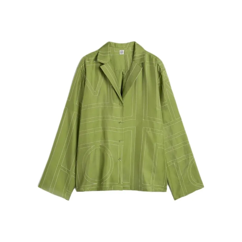 TOTEME Monogram Detailed Long Sleeved Shirt-0